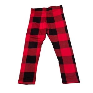 Buffalo Plaid Buffalo Check Leggings Size 3T Red Black